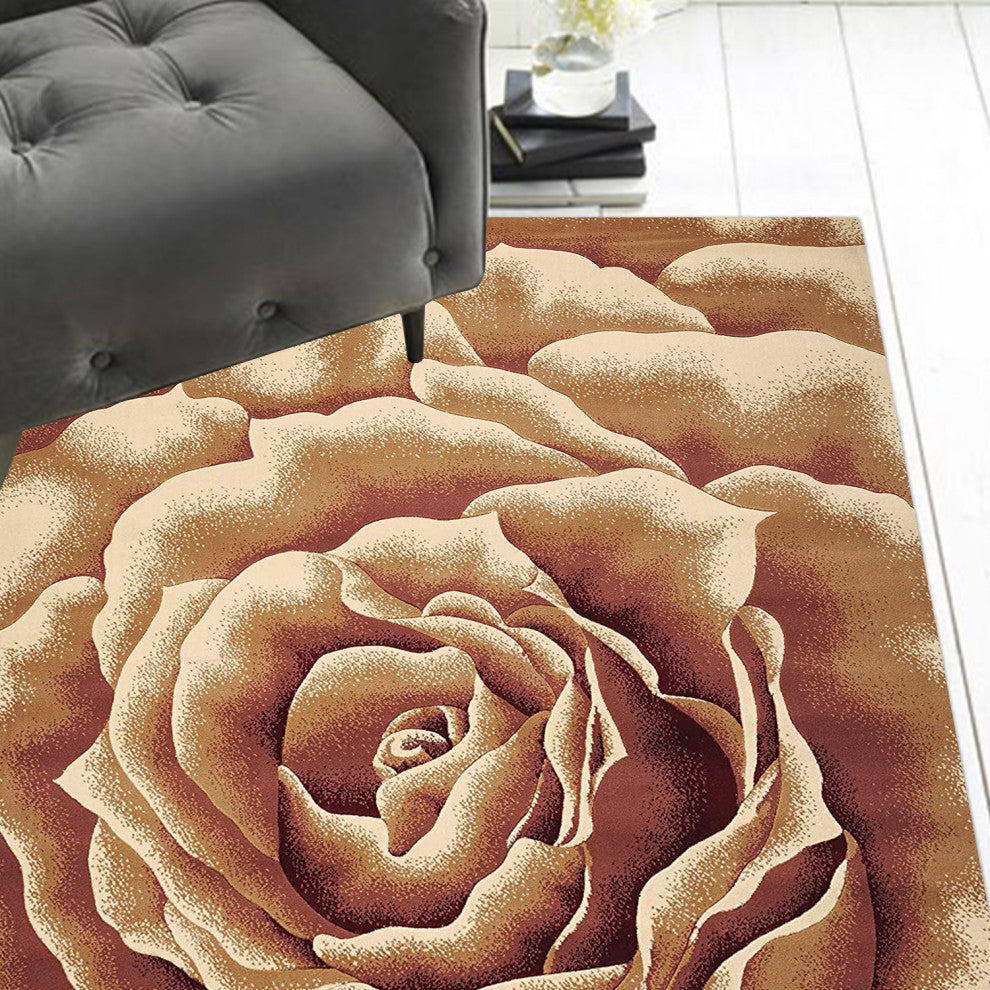 HomeRoots 7' x 10' Polypropylene Ivory Area Rug