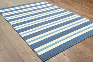 Meridian 5701B, Blue/Ivory, 7'10"x7'10"