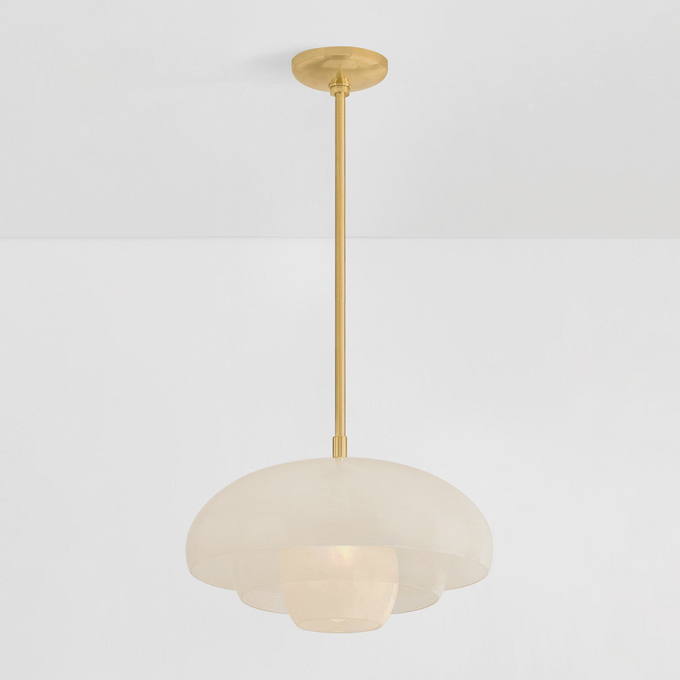 Hudson Valley Lighting Auburndale Pendant, Aged Brass
