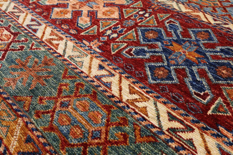 Khorjin Super Kazak Hand Knotted Wool Rug 5' 9" X 8' 7" Q4861