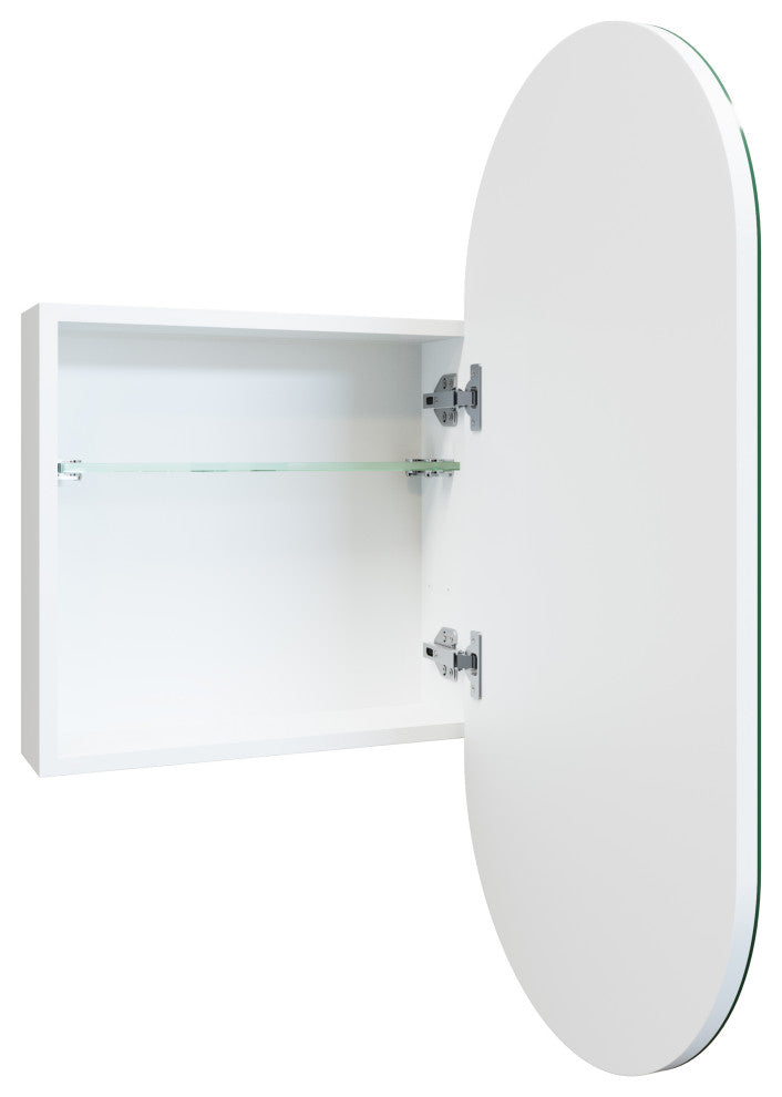 Ruma 16 in. W x 32 in. H x 4.75 in. D Medicine Cabinet in White Finish