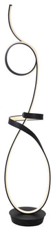 Symphonie 68W Unique Modern Design LED Floor Lamp, Matte Black