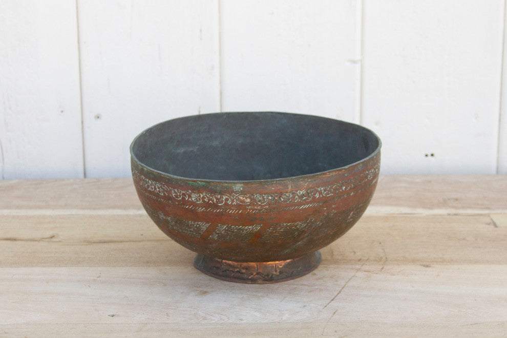 19th Century Indian Copper Bowl