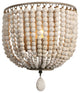 Donostia | Retro Blue/White Wooden Bead Wall Lamp, White