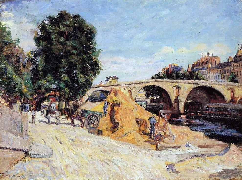 Armand Guillaumin Pont Marie from the Quai d'Anjou Gallery Wrapped Canvas Print