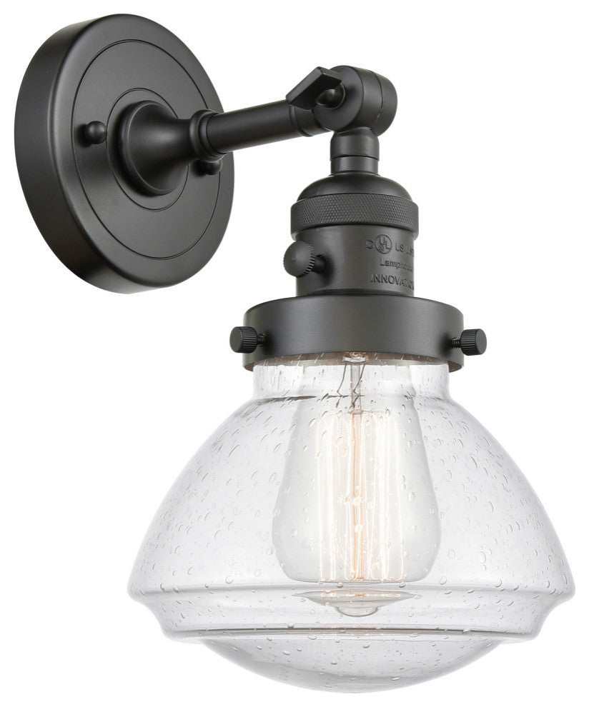 Olean 1-Light Sconce, Oil Rubbed Bronze, Seedy