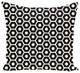 Honeycomb Pop Geometric Print Pillow, Black, 26"x26"