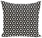 Honeycomb Pop Geometric Print Pillow, Black, 26"x26"