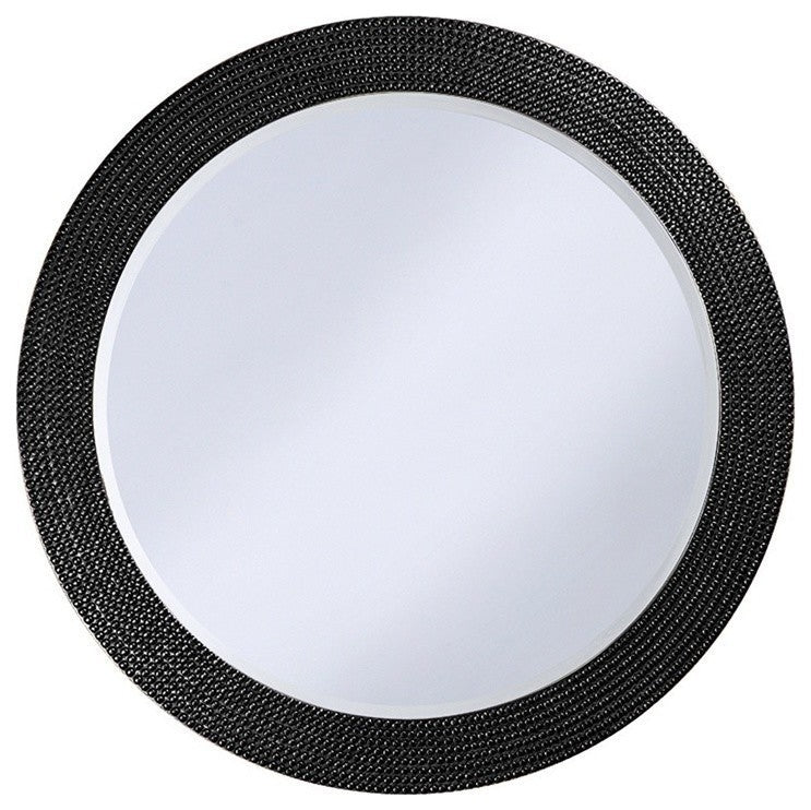 Lancelot Round Mirror, Black