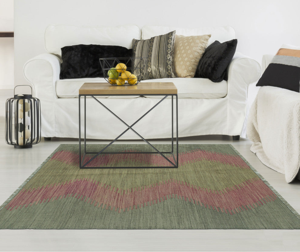 Winchester Kilim Jasiah Gray/Purple Rug, 3'3x4'11