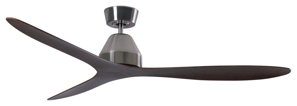 Lucci Air Whitehaven 56" Smart WiFi Controlled Indoor/Outdoor Ceiling Fan, Brushed Chrome