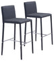 Set of Two Black Restaurant Quality Sleek Bar Chairs