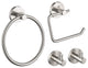 Circular 4-Piece Bathroom Hardware Set, Brushed Nickel