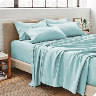 Bare Home 6-Piece Microfiber Sheet Set, Light Blue, Queen