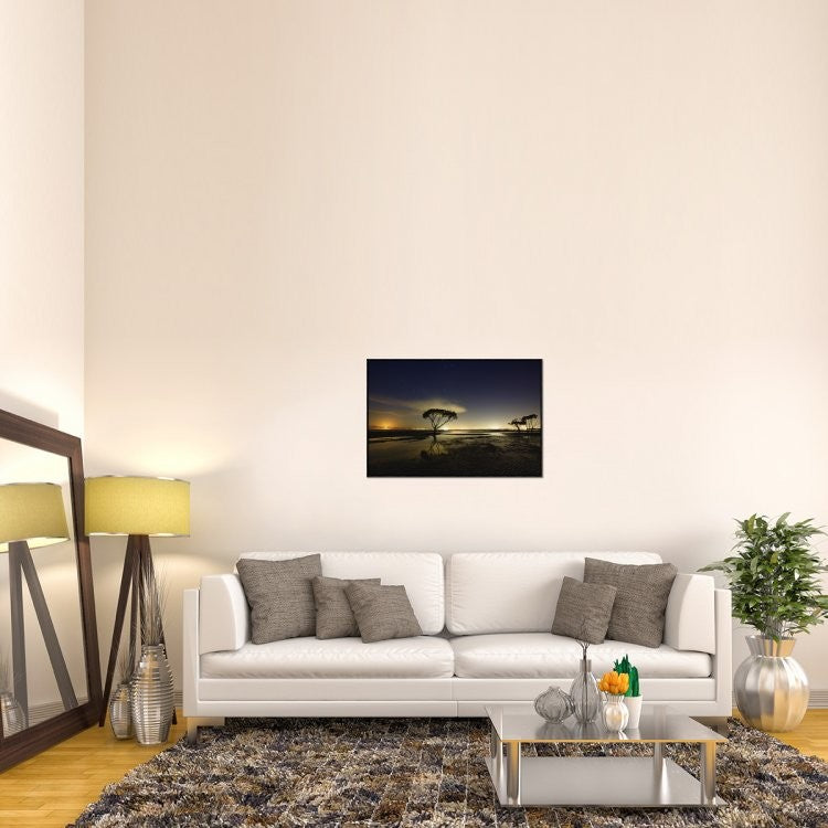 "Moonrise" Framed Canvas Giclee by Mel Brackstone, 37x25"