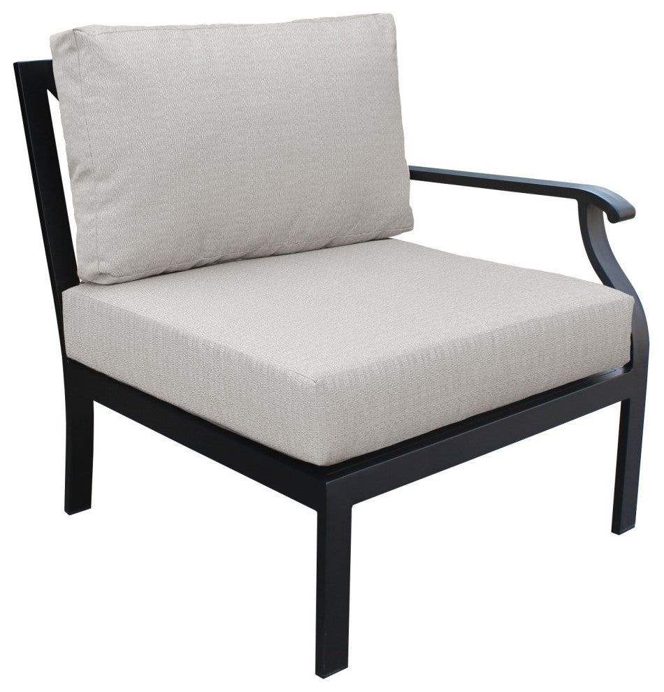kathy ireland Madison Ave. 9 Piece Aluminum Patio Furniture Set 09c, Truffle