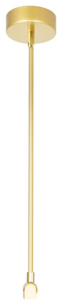 Hoops 1 Light LED Pendant With Satin Gold Finish