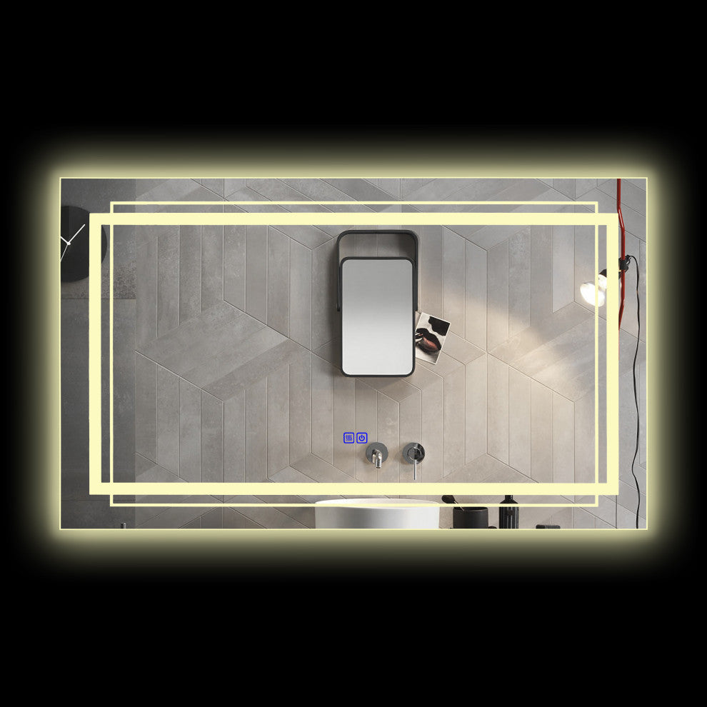 CHLOE Lighting LUMINOSITY Rectangular TouchScreen LED Mirror