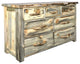 Big Sky Collection Live Edge 7 Drawer Dresser, Natural