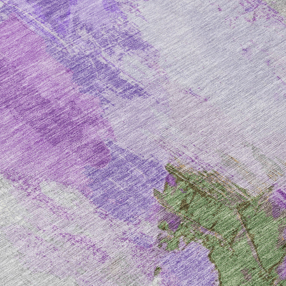 Machine Washable Indoor/Outdoor Chantille ACN1914 Purple 2'6" x 3'10" Rug