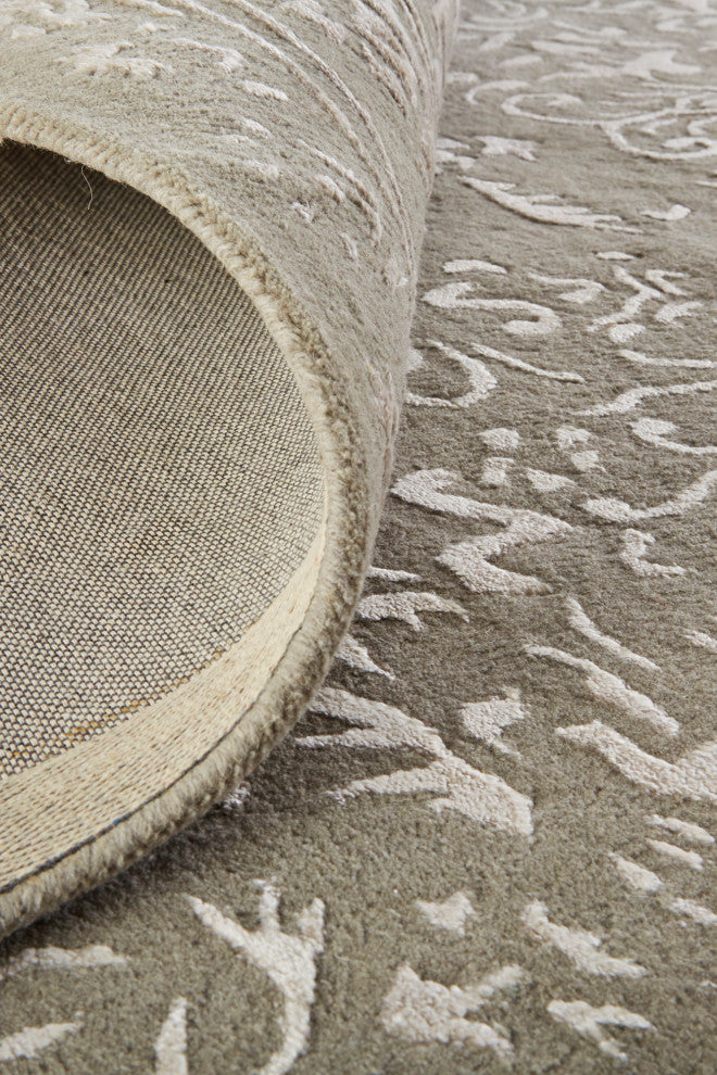 Weave & Wander Khalo Wool Rug, Gray/Silver, 10' X 14'