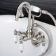 Aqua Vintage Wall Mount Clawfoot Tub Faucet, Brushed Nickel