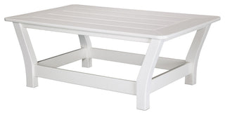Polywood Harbour Slat Coffee Table, White
