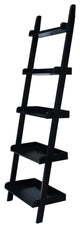 Lean To Shelf Unit, With 5 Shelves, Black