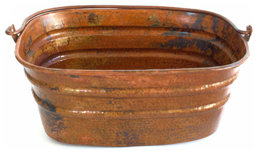Rectangular Vessel Bathroom Copper Sink