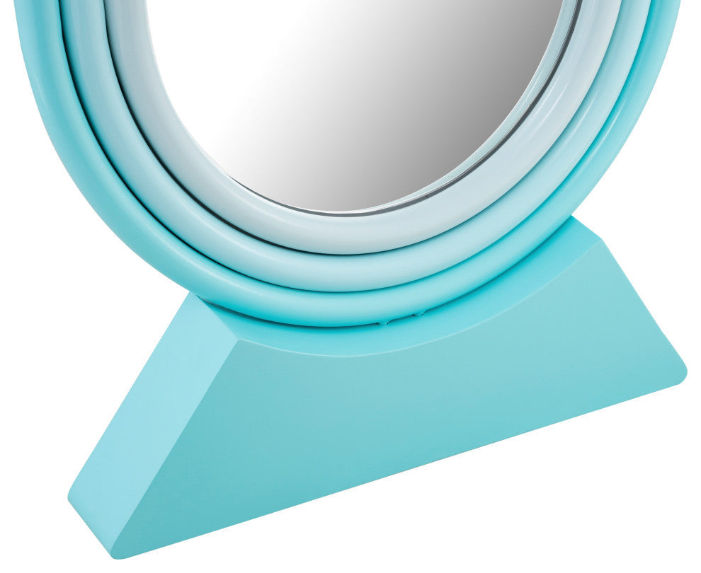 TOV Furniture Neon Floor Mirror in Blue