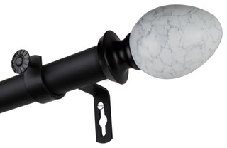 Afra 1" Curtain Rod, Black, 160-240"