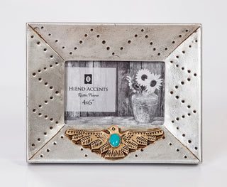 Silver Picture Frame With Thunderbird, 4"x6"