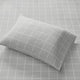 Beautyrest Oversized Flannel 4 Piece Sheet Set, Grey Windowpane