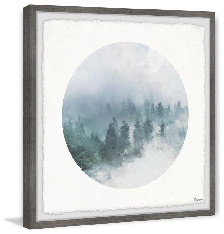 "Cloudy Forest" Framed Painting Print, 12"x12"