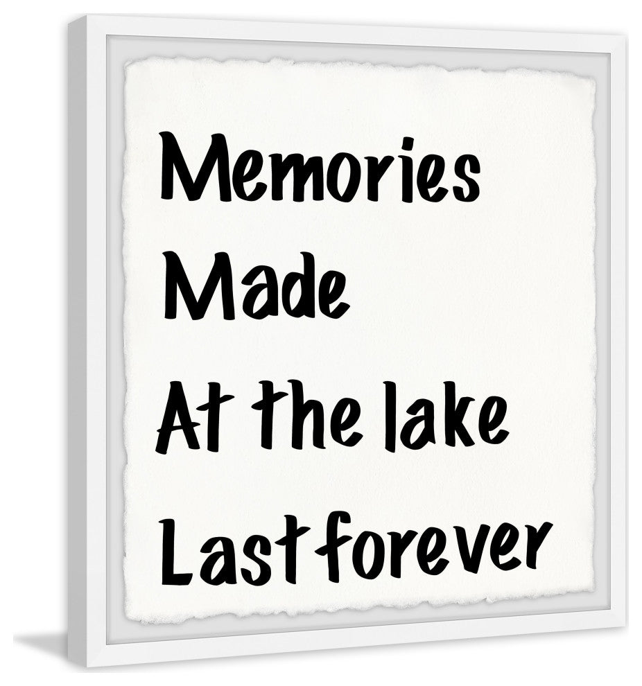 "Memories at the Lake" Framed Painting Print, 24x24