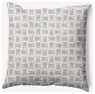 Criss Cross Bunnies Easter Decorative Throw Pillow, Whisper White, 20x20"