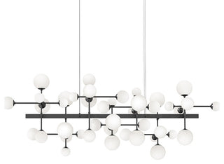 Sonneman 2066 Nebula 42 Light 69"W LED Abstract Chandelier - Satin Black