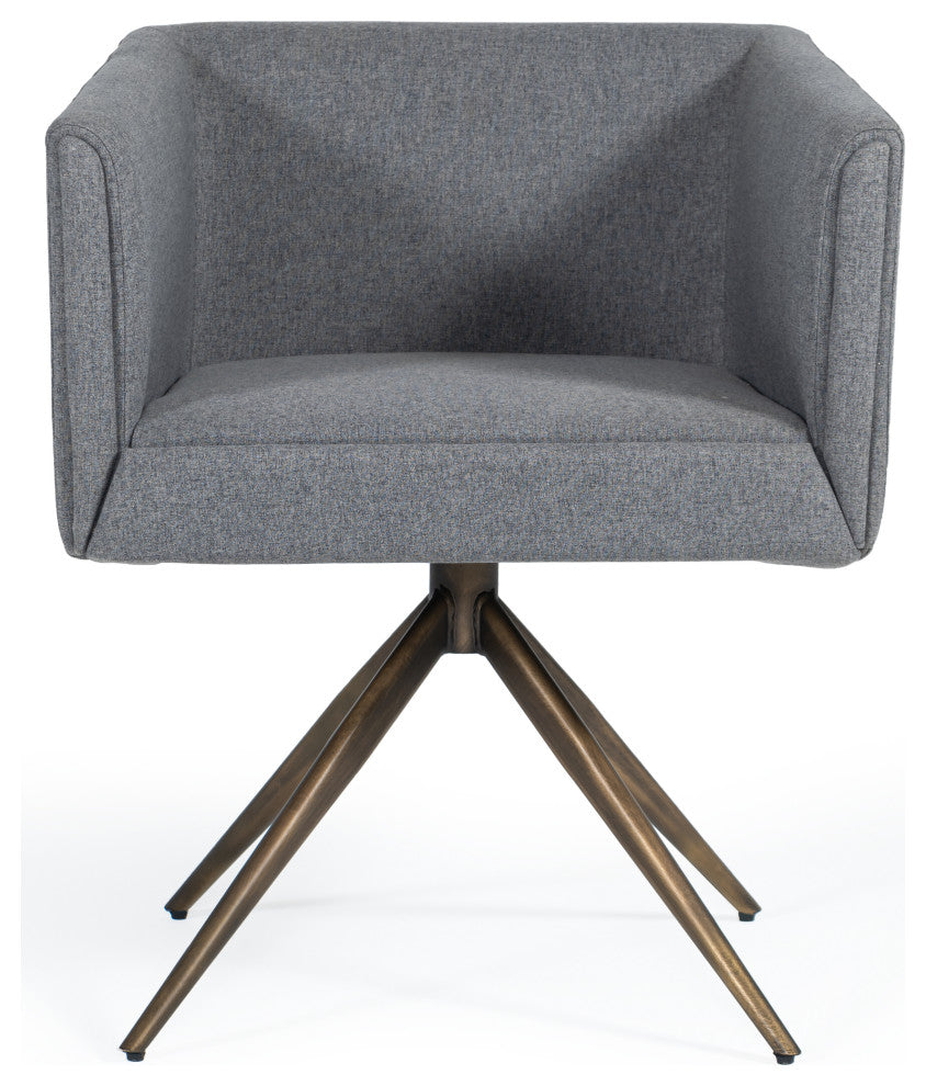 Modrest Riaglow Contemporary Dark Grey Fabric Dining Chair