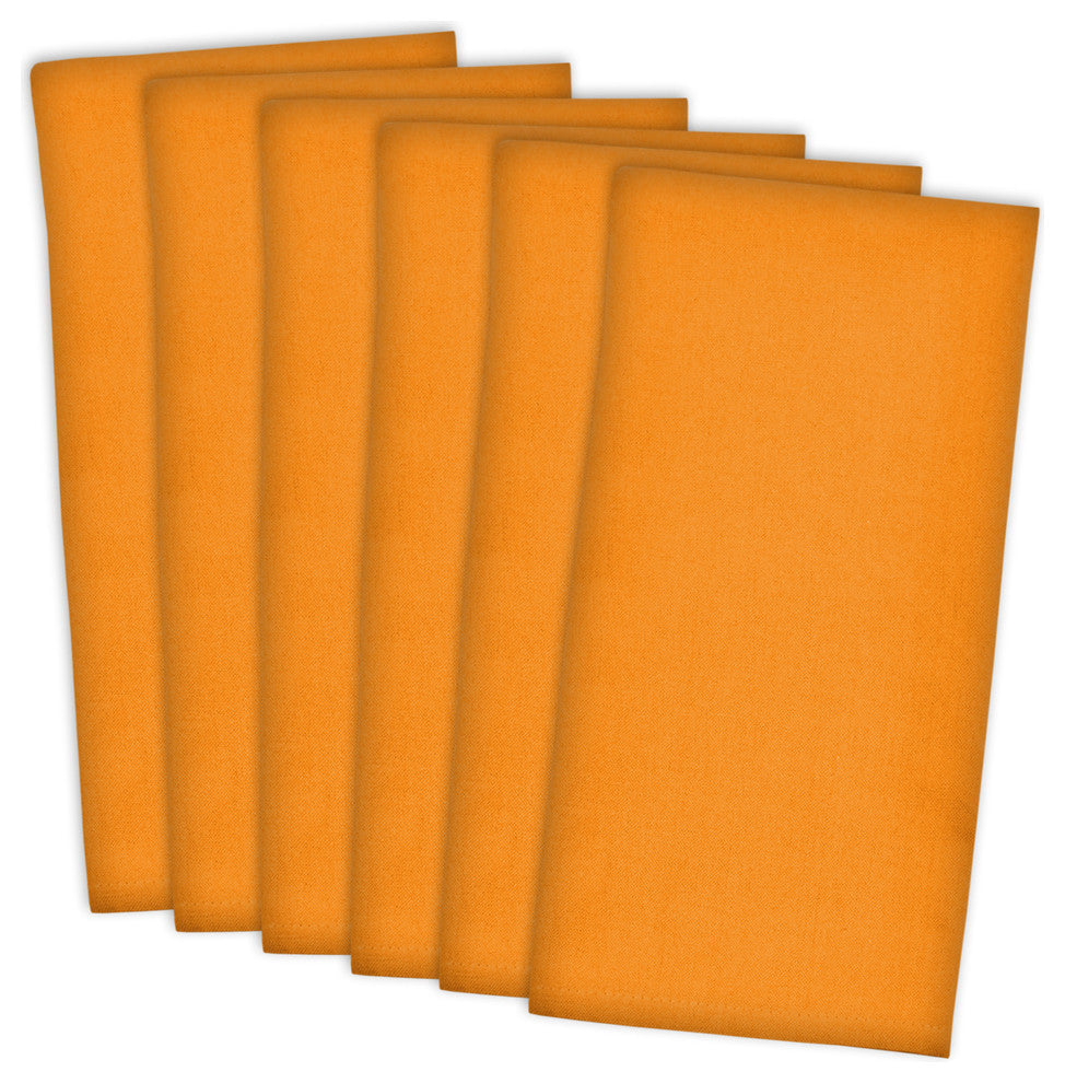 Neon Flat Woven Dishtowel, Set of 6, Orange