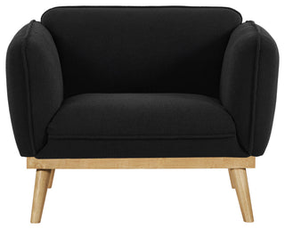 Nolita Boucle Fabric Upholstered Chair, Black