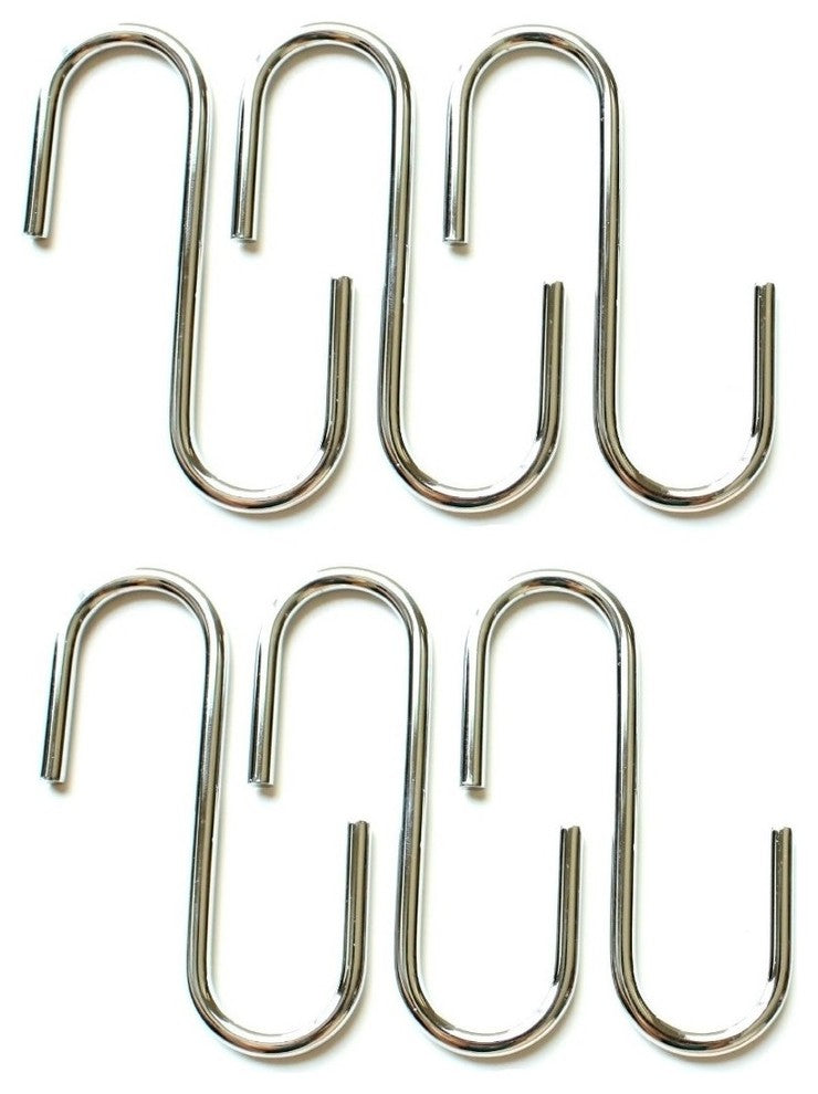 Cooks Standard Large 4" (10-cm) S-Type Pot Racks Hooks, Set of 6