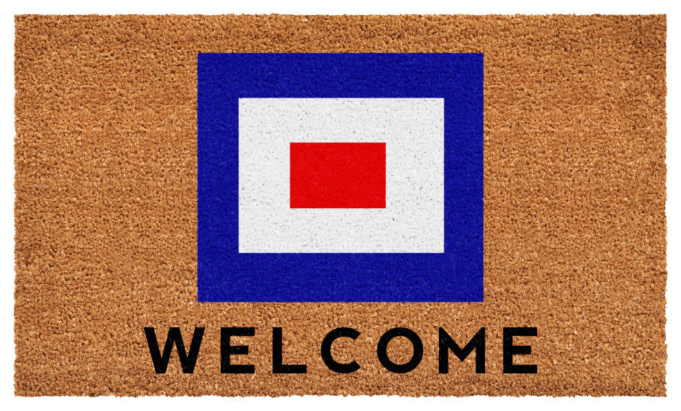 Calloway Mills Nautical Personalized Doormat, Letter W