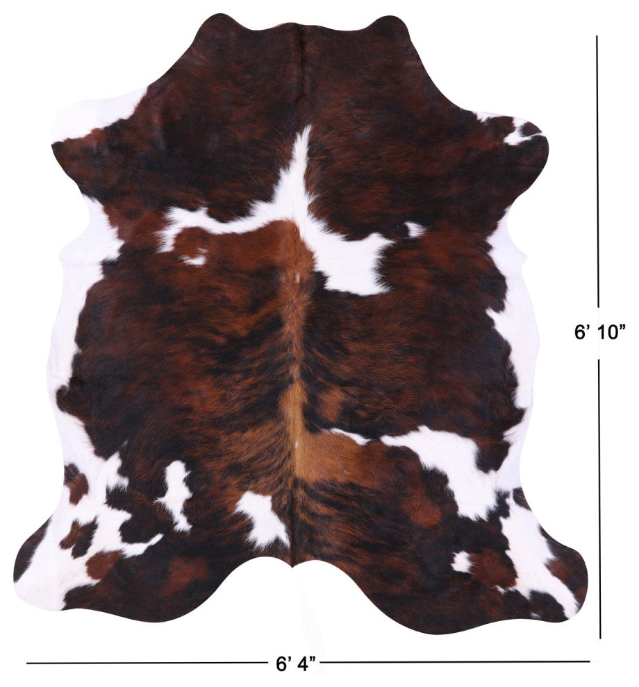 Organic Natural Hair-On Cowhide Area Rug 6' 10" X 6' 4" C1852