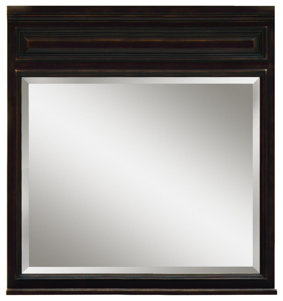Barton Hill Framed Beveled Mirror, 36"