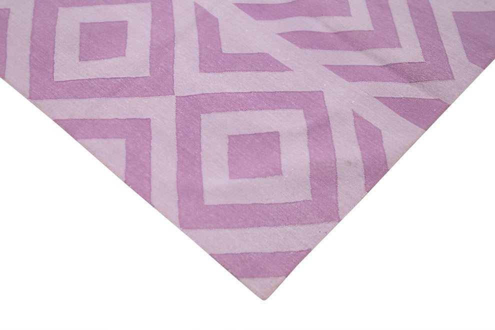 Rug N Carpet - Handmade Wool 7' 11'' x 9' 8'' Flatweave Dhurrie Kilim Rug