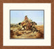 "Riding Line" Framed Digital Print by Charles M. Russell, 23x20"
