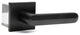 Modern Heavy Duty Designer Interior Door Lever - Beaux Collection, Matte Black, Passage Right Hand