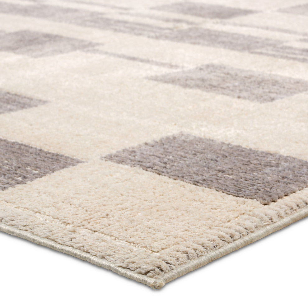 Jaipur Living Fercose CMP02 Geometric Ivory Runner Rug, 2'8"x8'