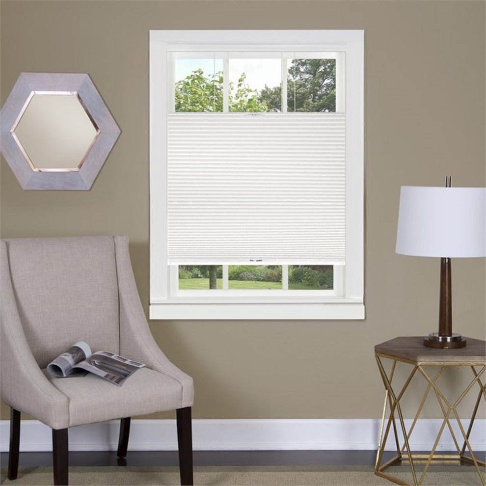Achim Home Decor Honeycomb Cellular 23x64" Cordless Fabric Shade in White
