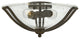 Hinkley Bolla Bath Small Flush Mount, Olde Bronze With Clear Seedy Glass